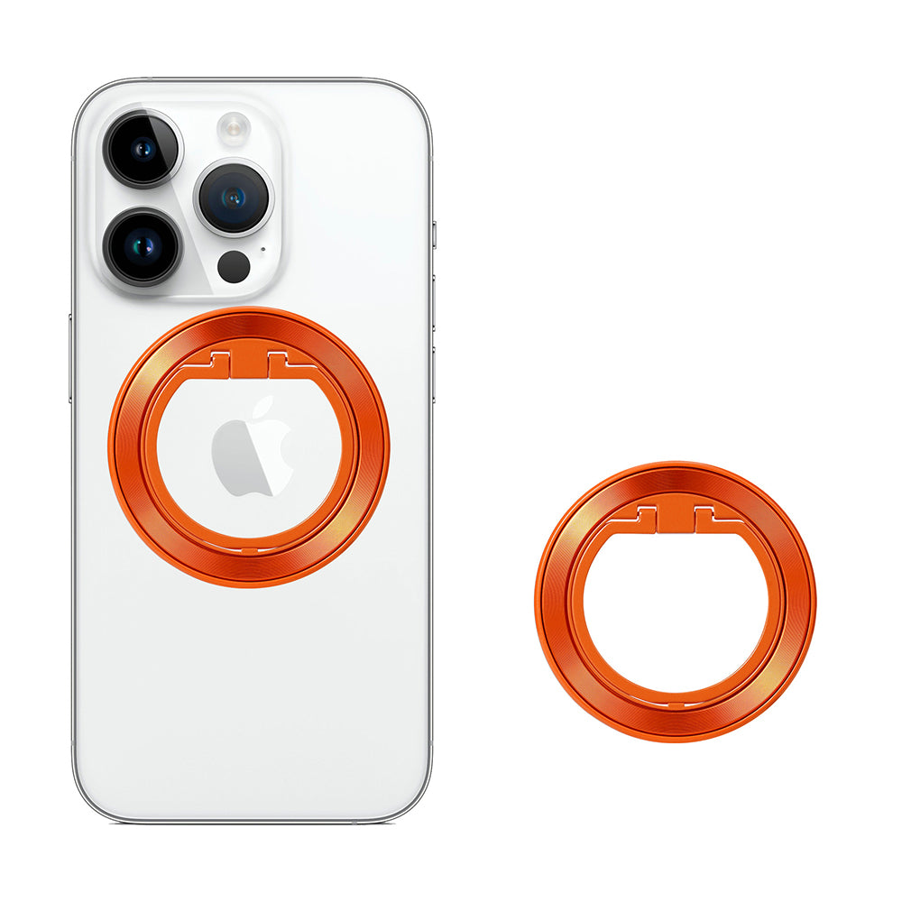 Techsuit - MagSafe Phone Ring (MPR2) - Round Shape, Aluminium Alloy - Orange
