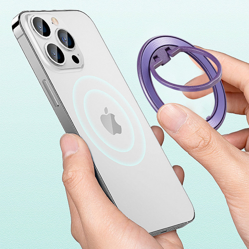 Techsuit - MagSafe Phone Ring (MPR2) - Round Shape, Aluminium Alloy - Purple