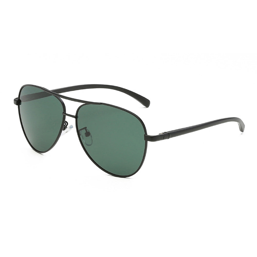 Techsuit - Μόδα > Αξεσουάρ > Γυαλιά Ηλίου Polarized (2150) - for Men, with UV Protection, Metal Frame - Black / Blackish Green