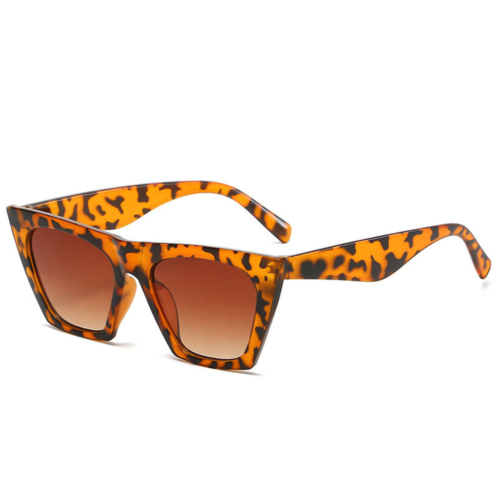 Techsuit - Μόδα > Αξεσουάρ > Γυαλιά Ηλίου (5154) - for Women, PC Frame and Lens, Square - Leopard / Brown