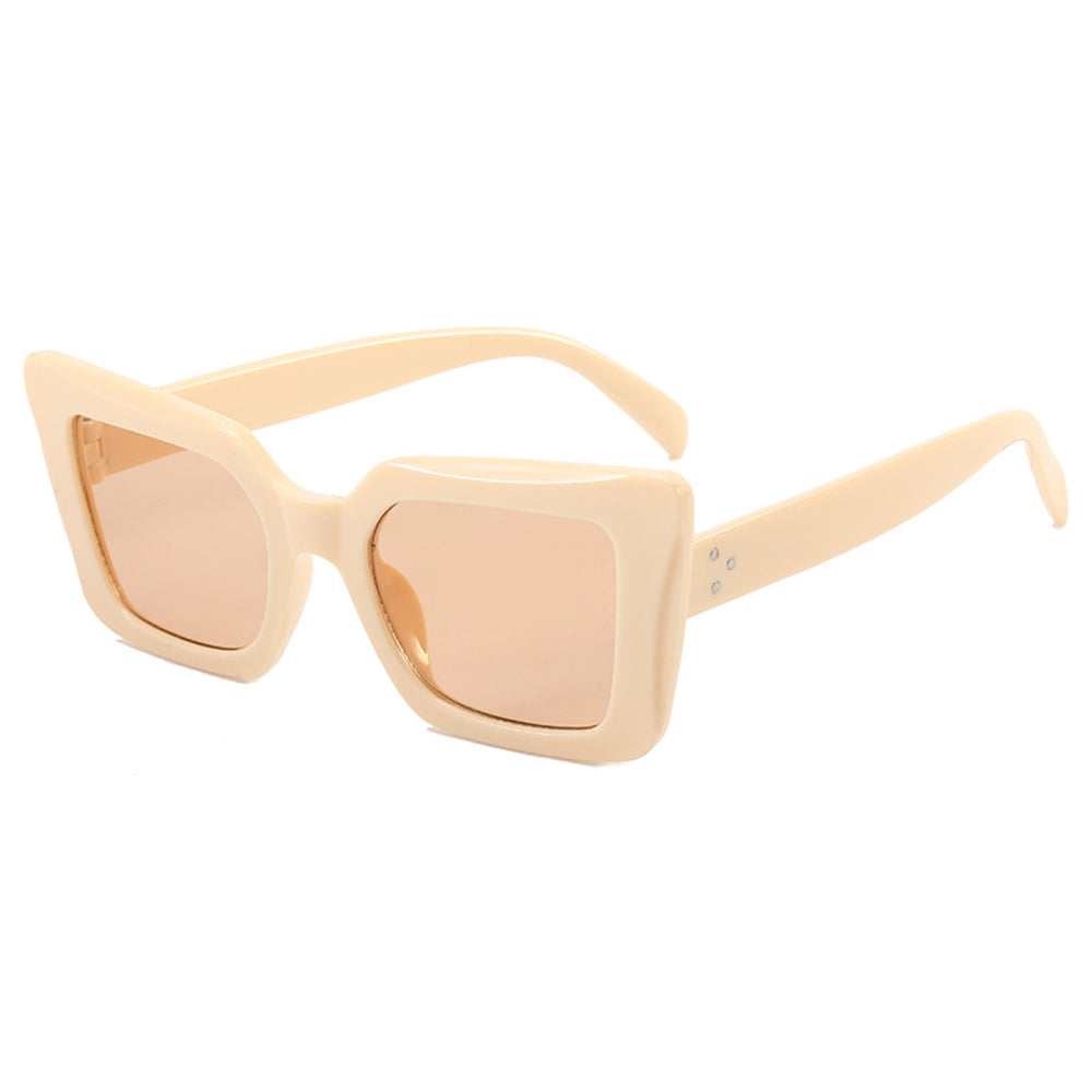 Techsuit - Μόδα > Αξεσουάρ > Γυαλιά Ηλίου (5277) - for Women with PC Frame and Lens, Square Shape - Champagne / Brown
