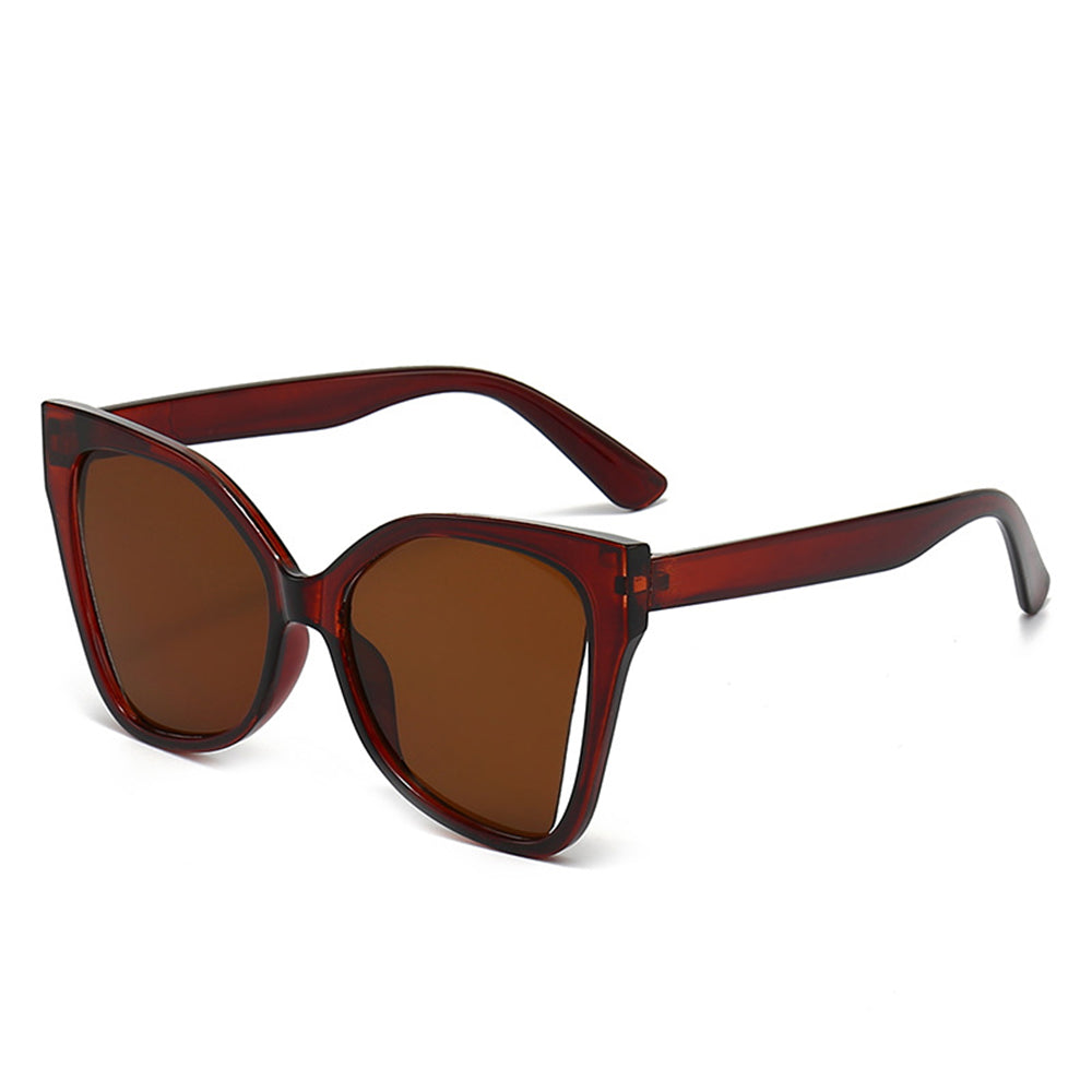 Techsuit - Μόδα > Αξεσουάρ > Γυαλιά Ηλίου (5335) - for Women with PC Frame and Lens, Butterfly Shape - Brown