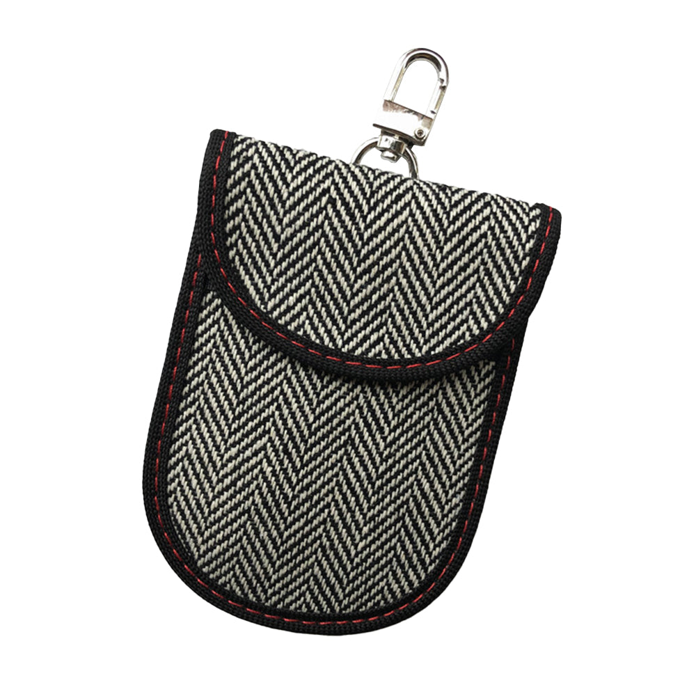 Techsuit - RFID Anti-Theft (AF1) - for Cards & Keys, Waterproof Leather, Metal Hybrid Fibre, EMF Blocker, 12.5x9 - Grey