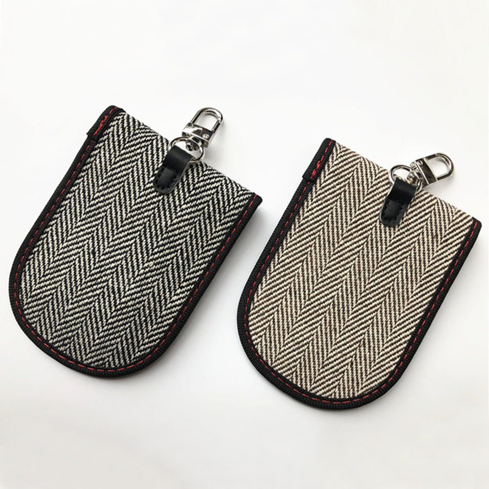 Techsuit - RFID Anti-Theft (AF1) - for Cards & Keys, Waterproof Leather, Metal Hybrid Fibre, EMF Blocker, 12.5x9 - Grey