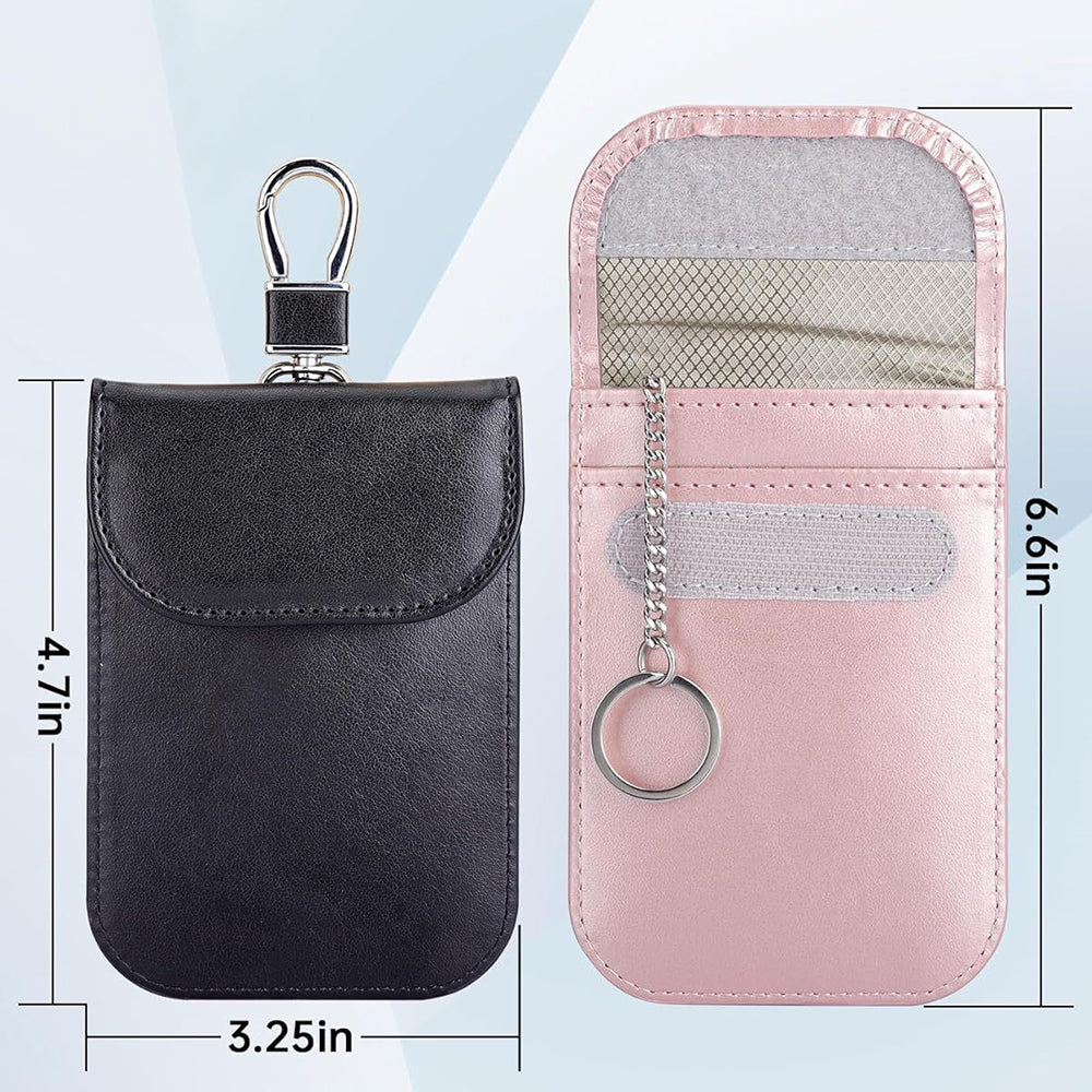 Techsuit - RFID Anti-Theft (AF2) - for Cards & Keys, PU Leather, EMF Blocker - Black