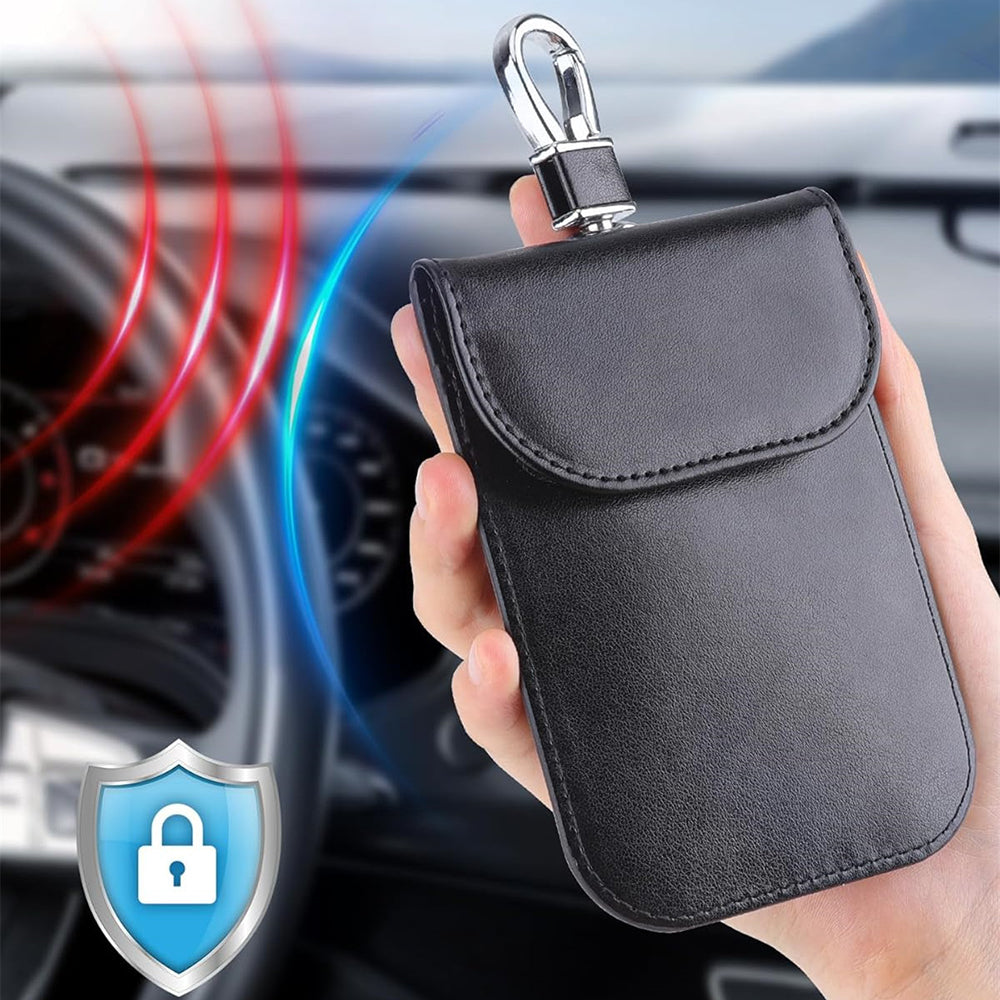 Techsuit - RFID Anti-Theft (AF2) - for Cards & Keys, PU Leather, EMF Blocker - Pink