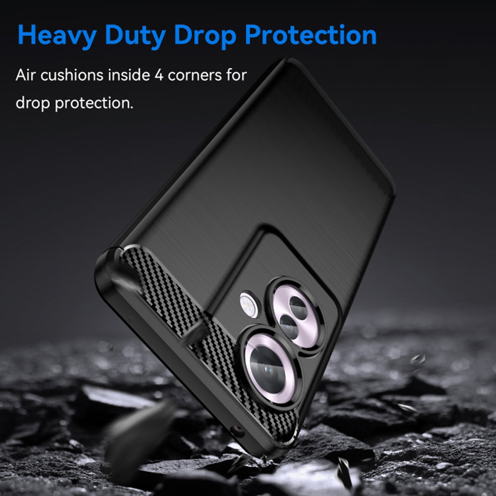 Techsuit - Carbon Silicone - Oppo Reno11 F - Black