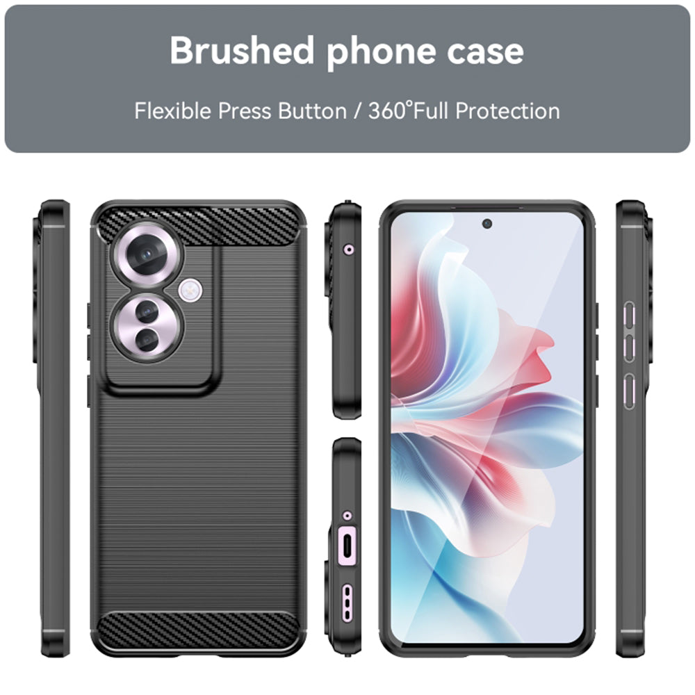 Techsuit - Carbon Silicone - Oppo Reno11 F - Black