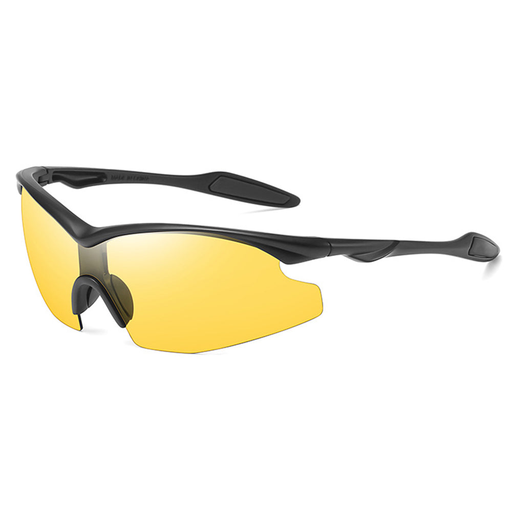 Techsuit - Bike Glasses (1806) - for Cycling and Sport Outdoor Activities, with UV Protection, Unisex - Black / Yellow