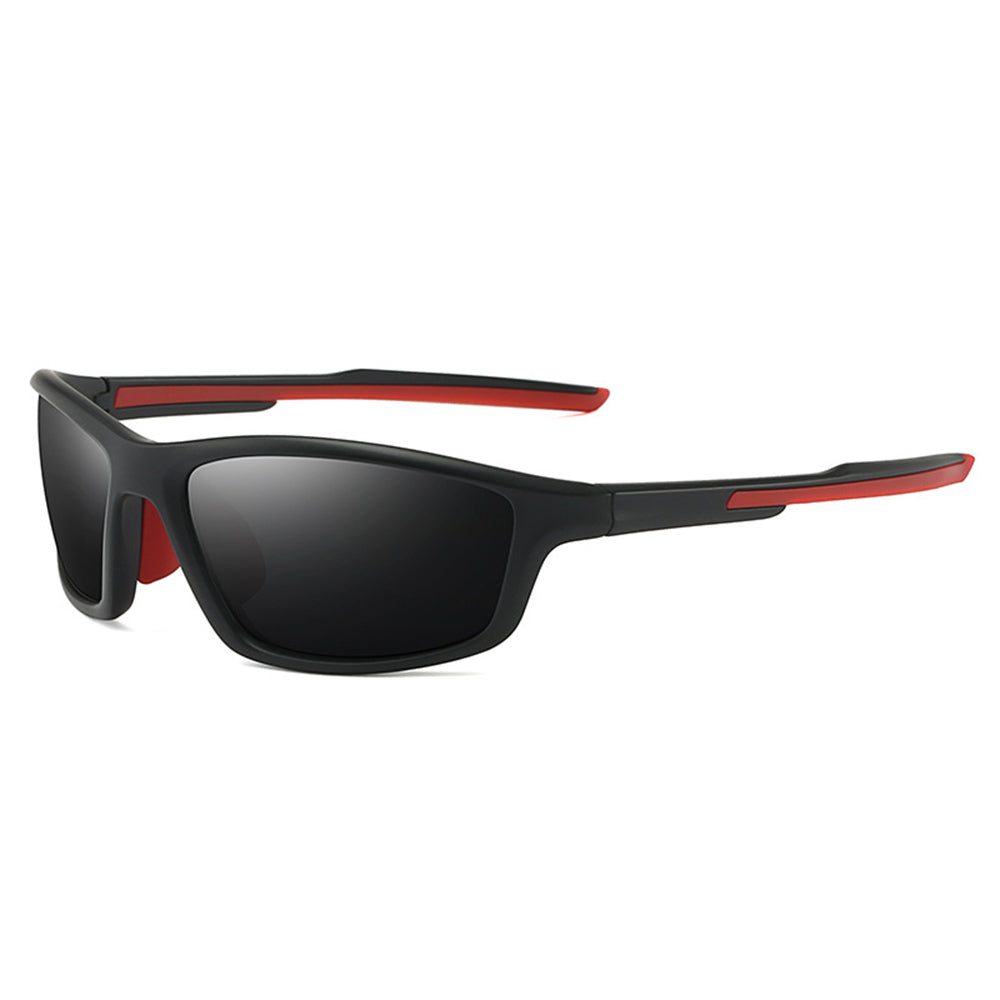 Techsuit - Bike Glasses (3047) - for Cycling and Sport Outdoor Activities, with UV Protection, Unisex - Black / Red