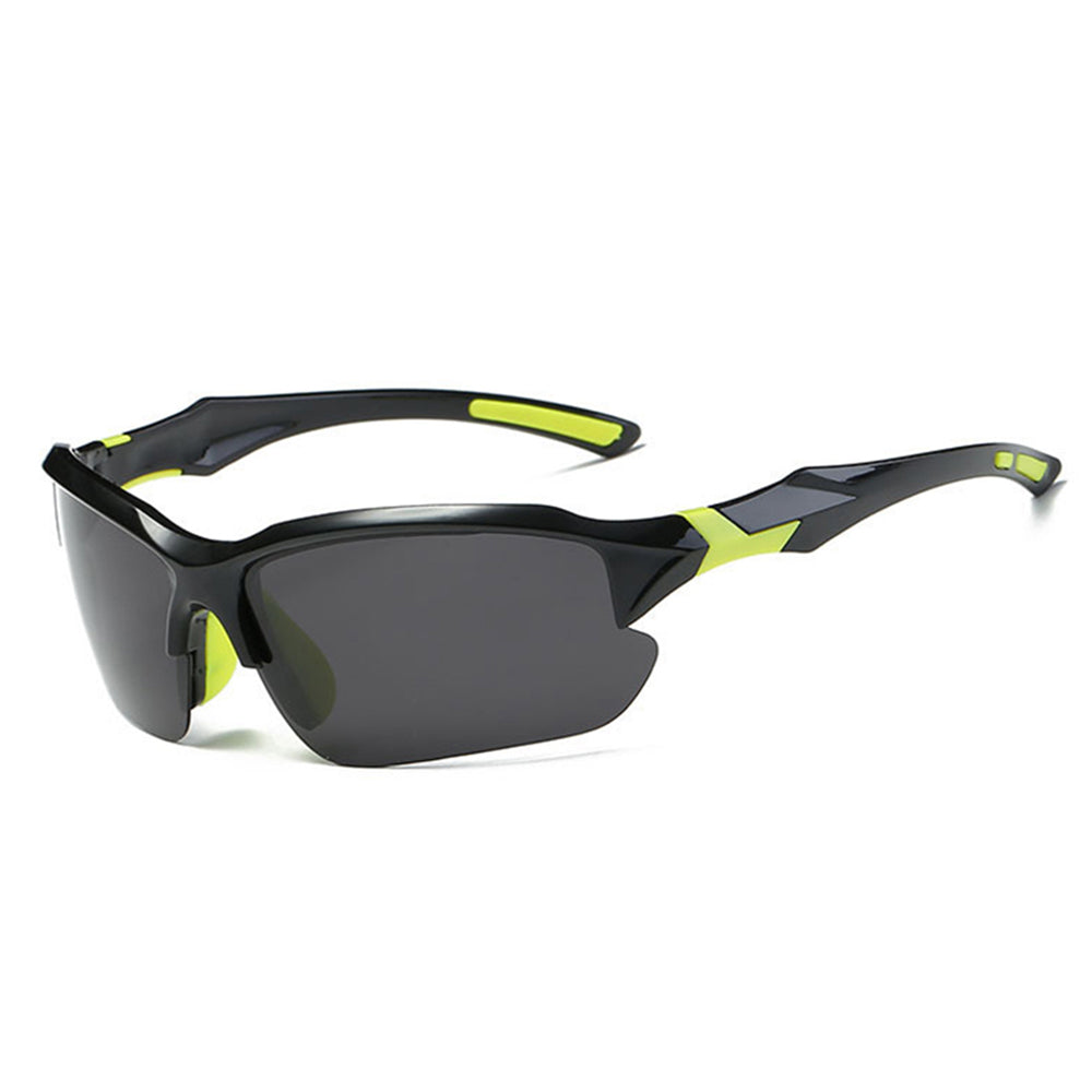 Techsuit - Bike Glasses (9301) - for Cycling and Sport Outdoor Activities, with UV Protection, Unisex - Black / Green