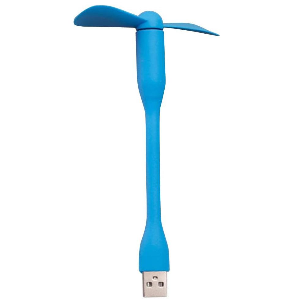 Techsuit - Mini USB Fan (TUF1) - Portable, Flexible, Bendable, 5V - Blue