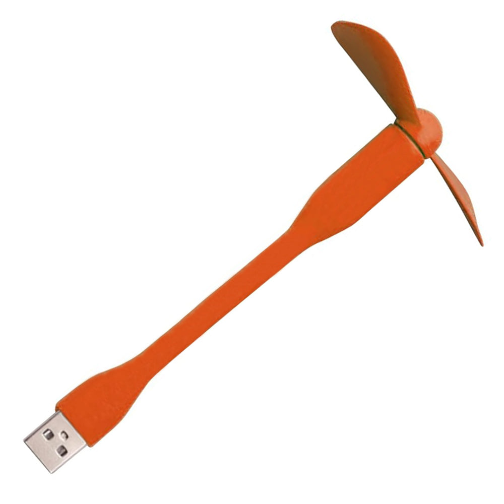 Techsuit - Mini USB Fan (TUF1) - Portable, Flexible, Bendable, 5V - Orange