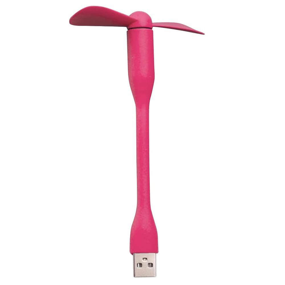 Techsuit - Mini USB Fan (TUF1) - Portable, Flexible, Bendable, 5V - Pink