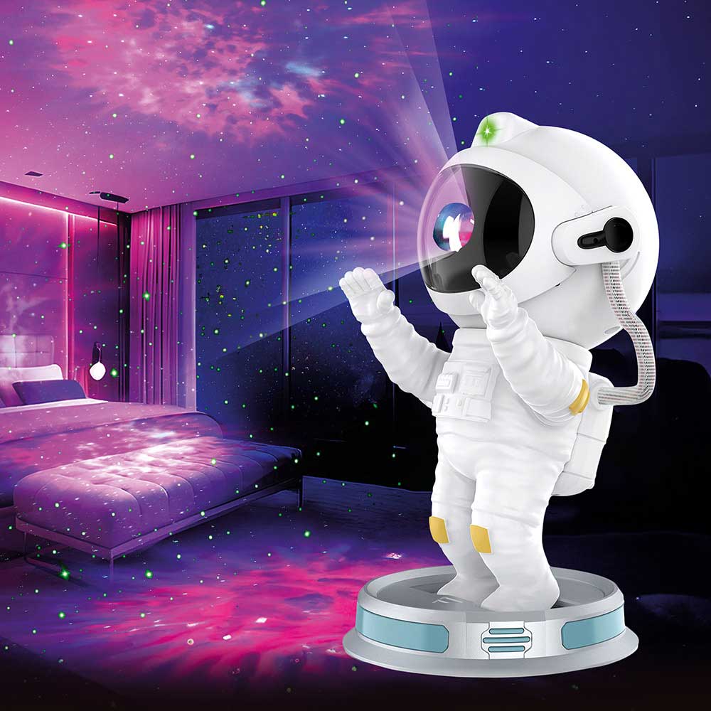 The Source –  Astronaut Projector – Προβολέας & Φωτιστικό Νυκτός με 8 Εφέ Νεφελώματος και Περιστρεφόμενο Κράνος