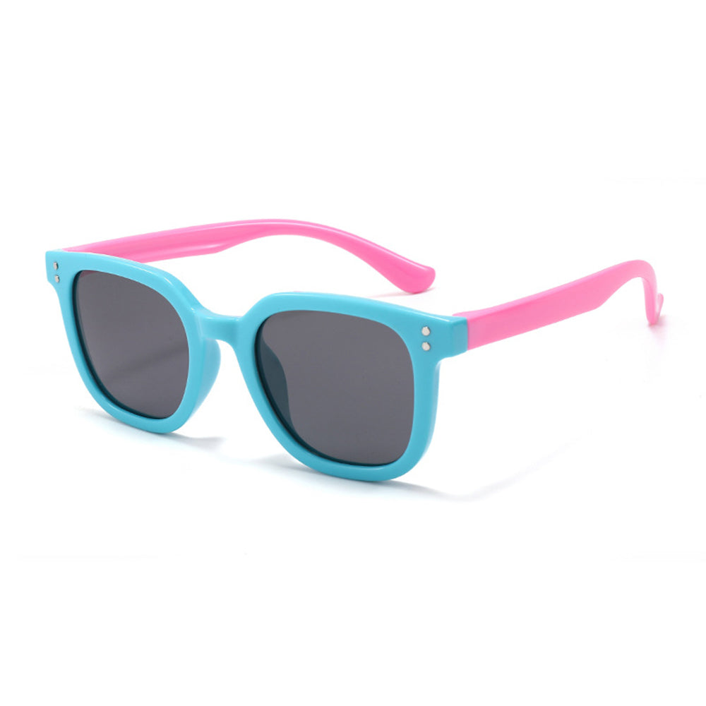 Techsuit - Μόδα > Αξεσουάρ > Γυαλιά Ηλίου Polarised (8351-C27) - for Kids, Square Shape - Lake Blue / Pink