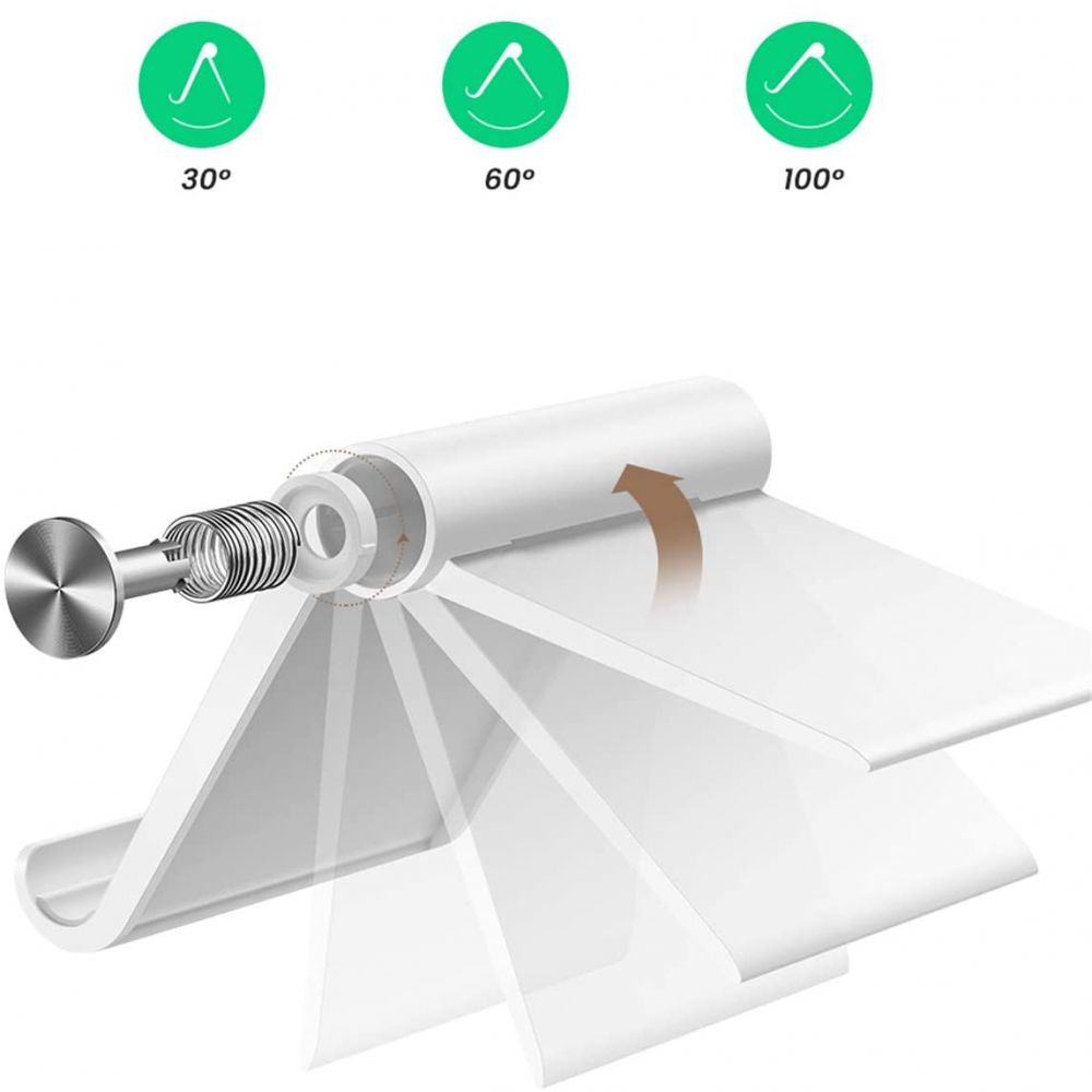 Techsuit - Desk Holder (ABS-BK1) - Folding Feature, for Phone, Tablet, 4 - 7.9" - Black