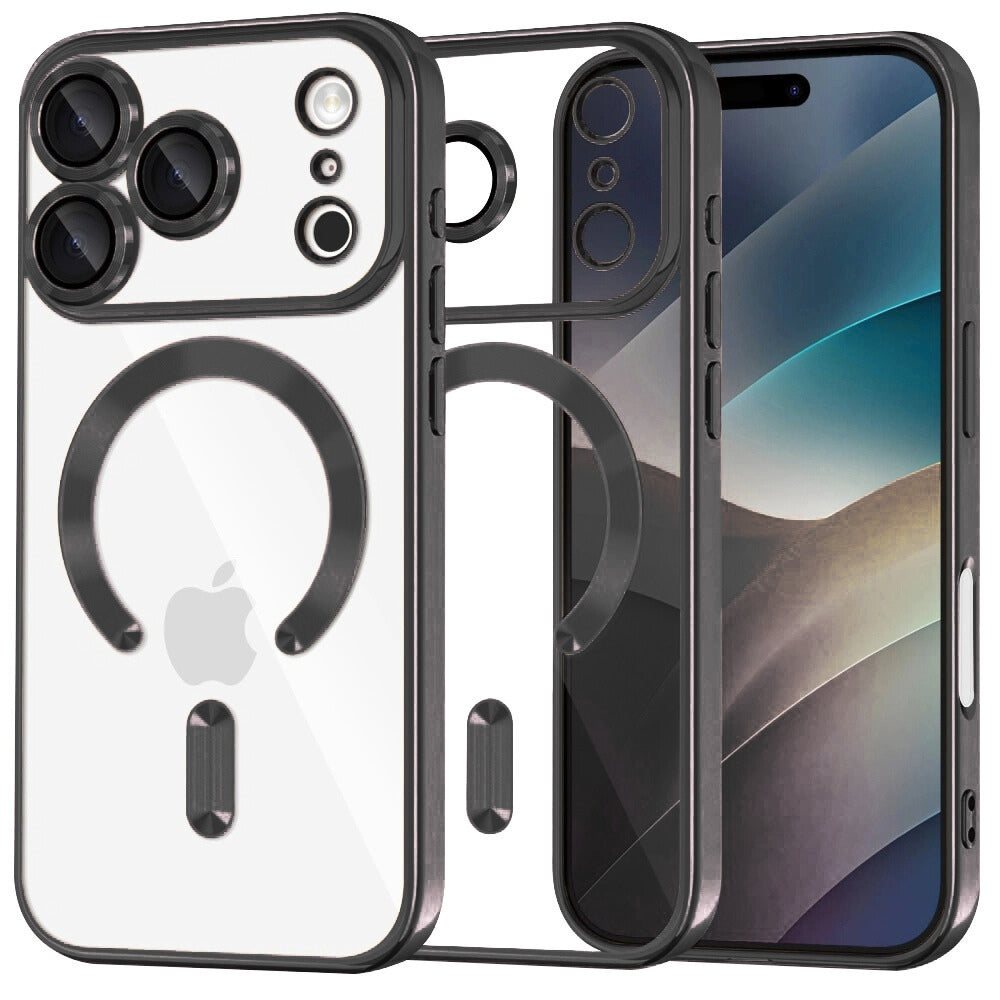 Θήκη Διάφανη MagSafe Gloss Μαύρο - iPhone 17 Pro Max
