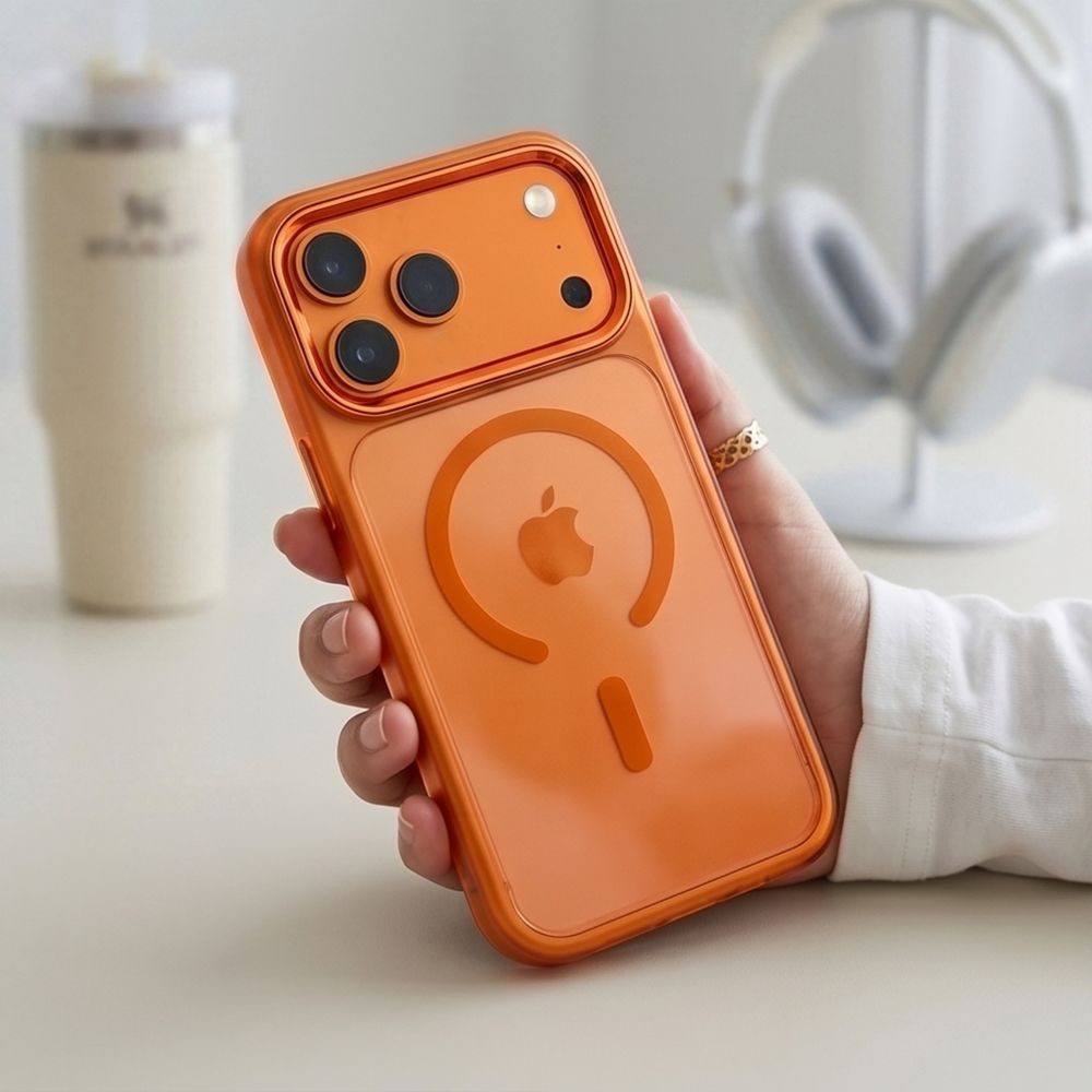 Θήκη Tech-Protect MAGMAT MagSafe CC iPhone 17 PRO MAX / 18 PRO MAX Cosmic Orange/Διάφανο - iPhone 17 Pro Max