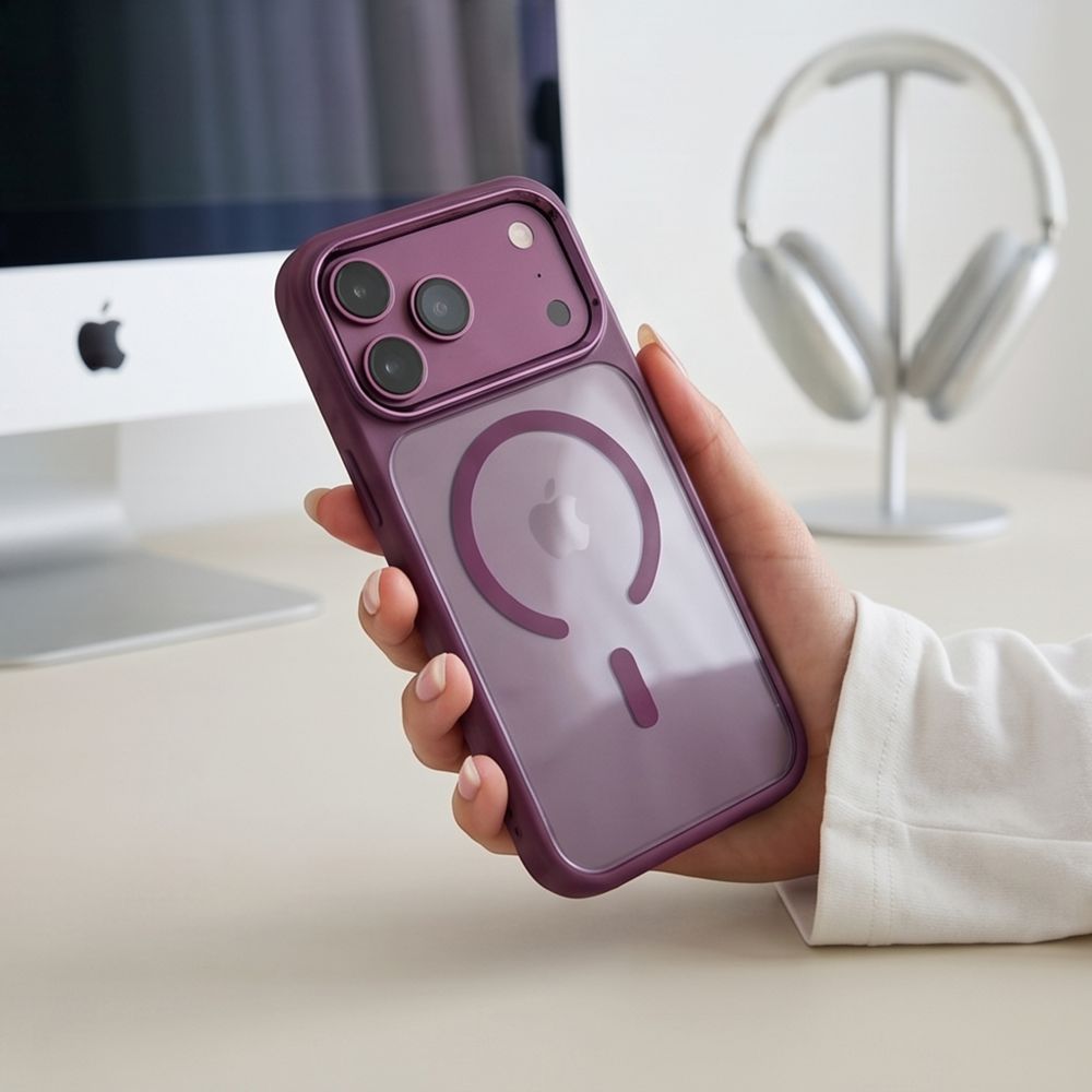 Θήκη Tech-Protect MAGMAT MagSafe CC iPhone 17 PRO MAX / 18 PRO MAX Burgundy/Διάφανο - iPhone 17 Pro Max
