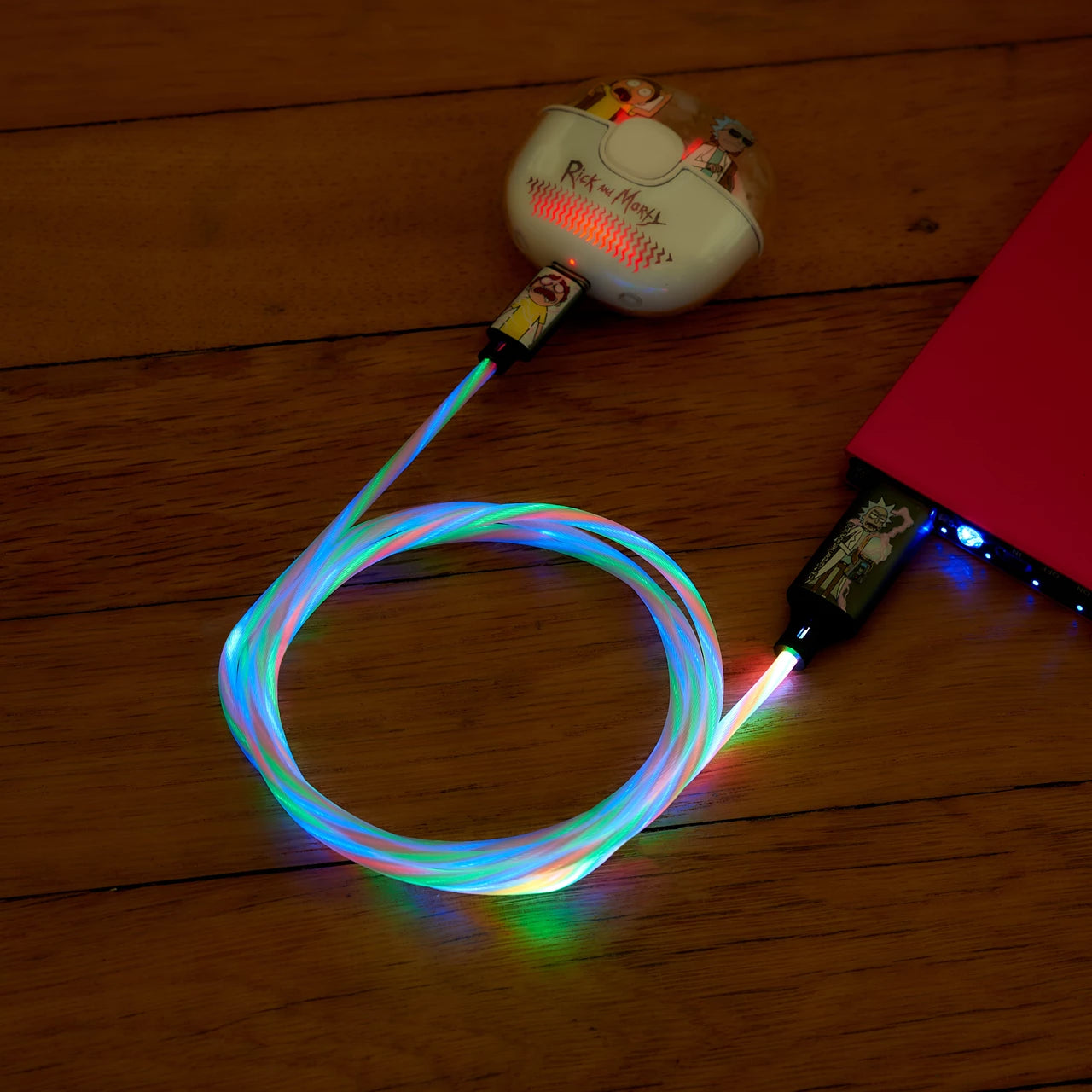 Lazerbuilt Rick & Morty Light-Up USB-C Φωτιζόμενο καλώδιο φόρτισης μήκους 1,2 μέτρα