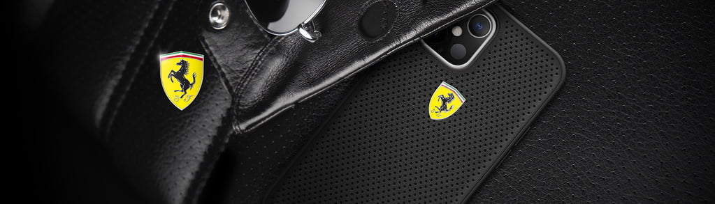 Ferrari "On Track" Liquid Silicone Case Θήκη προστασίας – iPhone 12 / iPhone 12 Pro (Μαύρη/3D Logo)