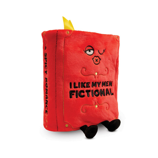 Punchkins Plush Ρομαντικό Βιβλίο Λούτρινο – "I Like My Men Fictional" – Θήκη για κινητό από το PhoneBazaar.gr