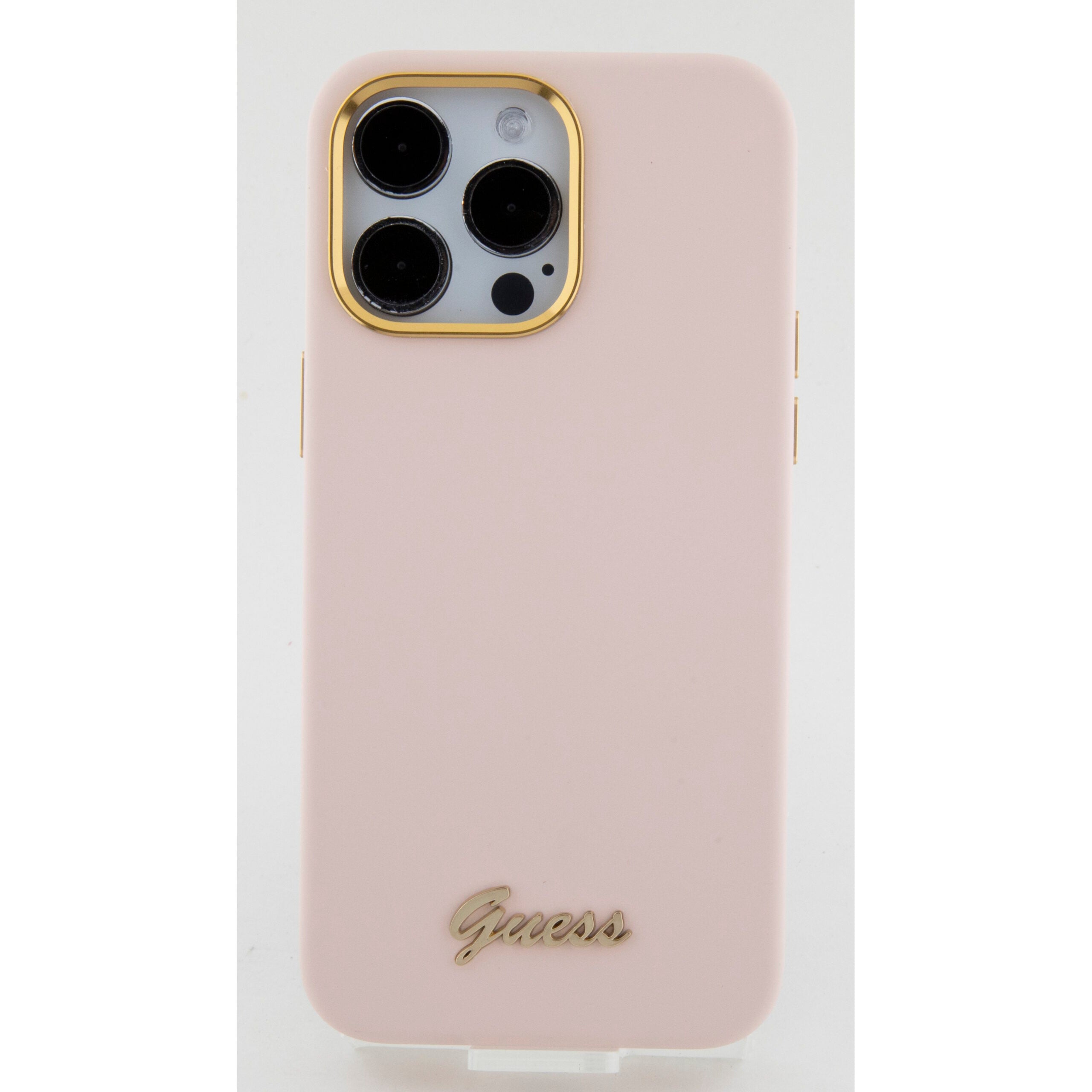 Guess “Vintage Script Gold Logo Collection” Σκληρή Θήκη Προστασίας Από Σιλικόνη – Apple Iphone 15 Pro (Ροζ  – Guhcp15Lsmbslp) – Θήκη για κινητό από το PhoneBazaar.gr