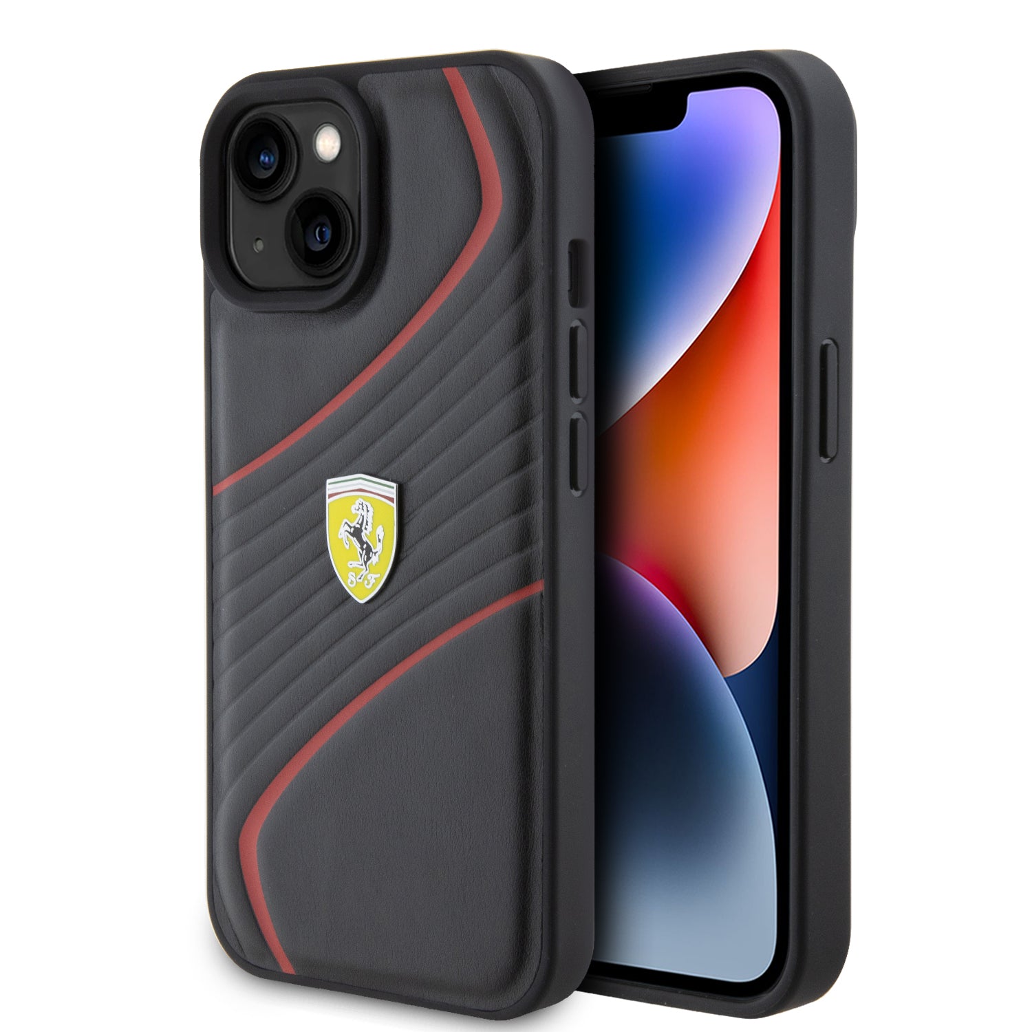 Ferrari Twist Metal Logo Hard Case Θήκη Προστασίας Από Δερματίνη – Iphone 15 (Black – Fehcp15Sptwk) – Θήκη για κινητό από το PhoneBazaar.gr
