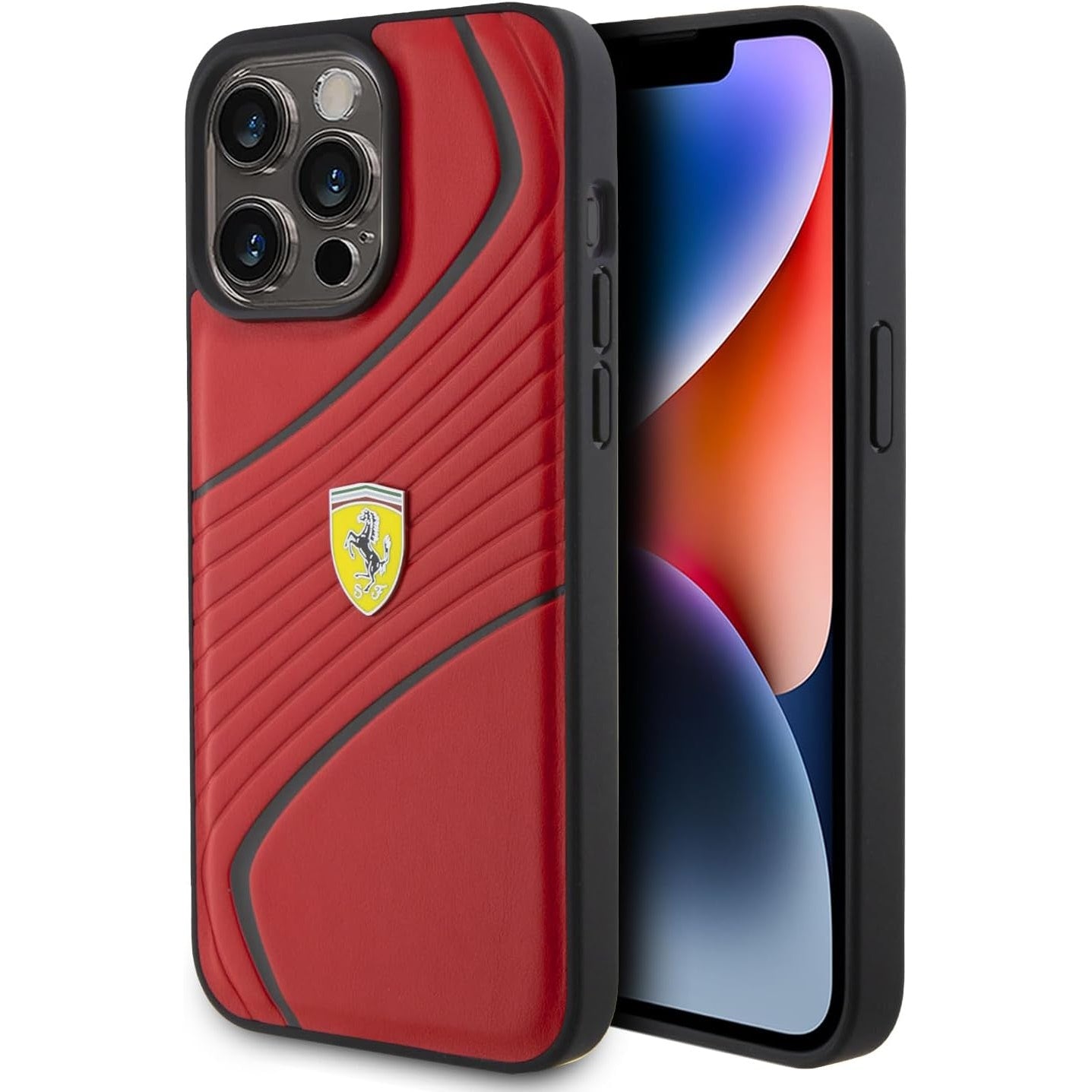 Ferrari Twist Metal Logo Hard Case Θήκη Προστασίας Από Δερματίνη – Iphone 15 Pro Max (Red – Fehcp15Xptwr) – Θήκη για κινητό από το PhoneBazaar.gr
