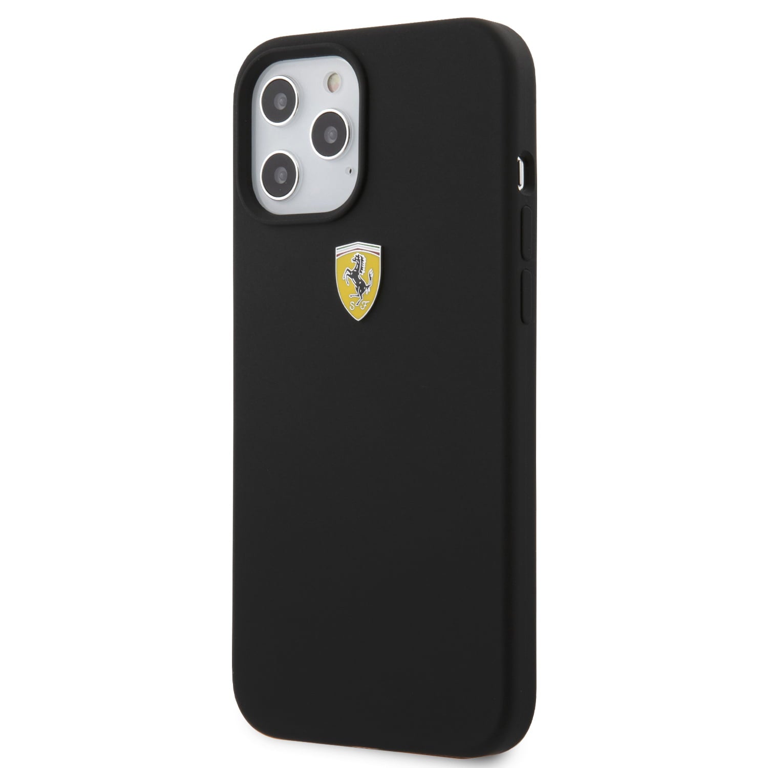 Ferrari "On Track" Liquid Silicone Case Θήκη προστασίας – iPhone 12 Pro Max (Μαύρη/3D Logo)