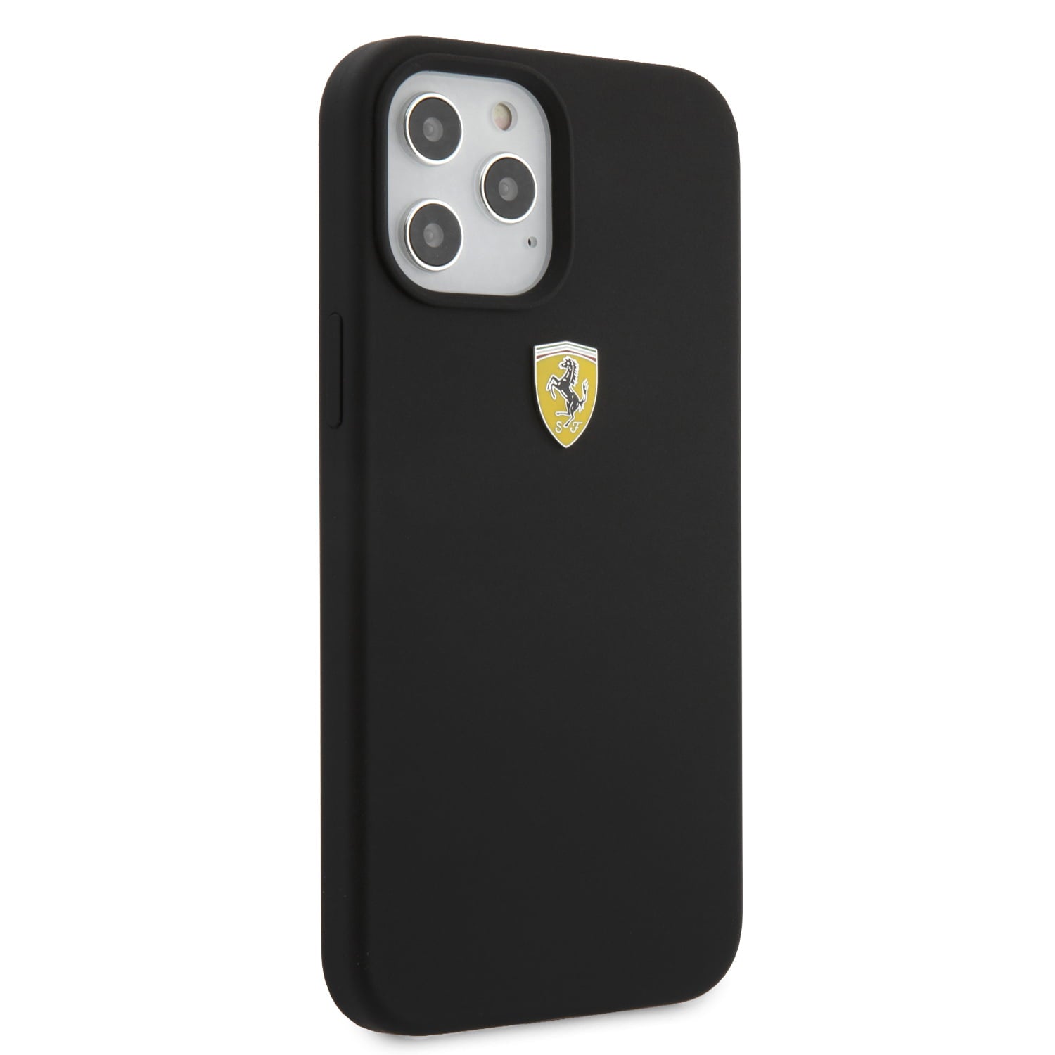 Ferrari "On Track" Liquid Silicone Case Θήκη προστασίας – iPhone 12 Pro Max (Μαύρη/3D Logo)