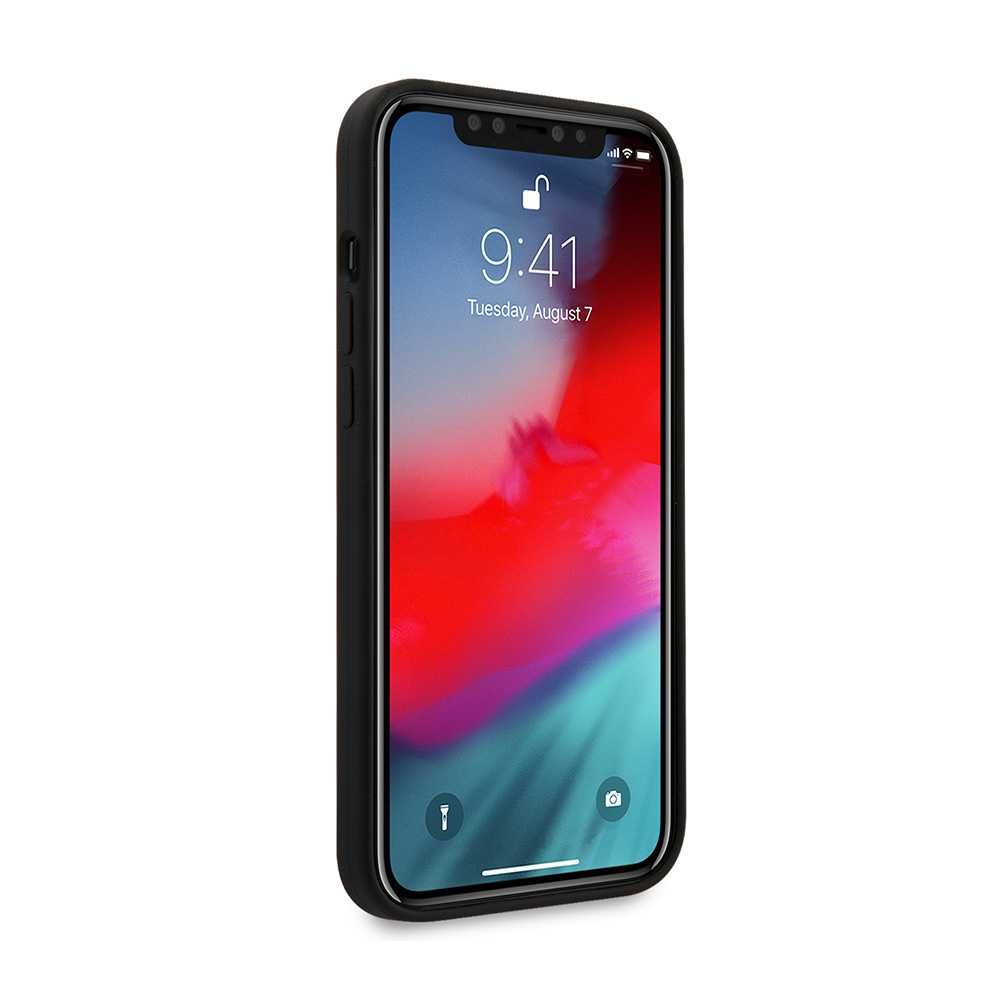 Ferrari "On Track" Liquid Silicone Case Θήκη προστασίας – iPhone 12 / iPhone 12 Pro (Μαύρη/3D Logo)