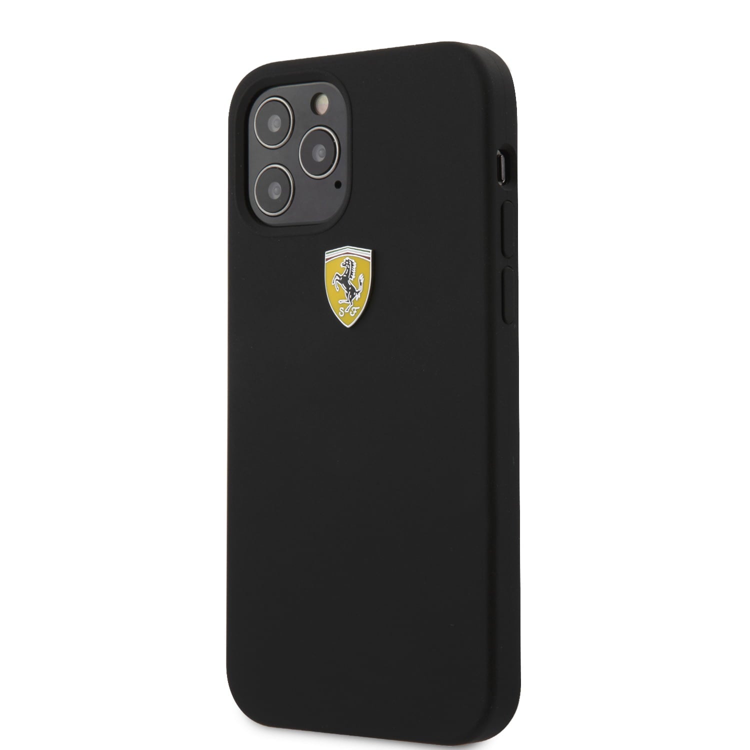 Ferrari "On Track" Liquid Silicone Case Θήκη προστασίας – iPhone 12 / iPhone 12 Pro (Μαύρη/3D Logo)