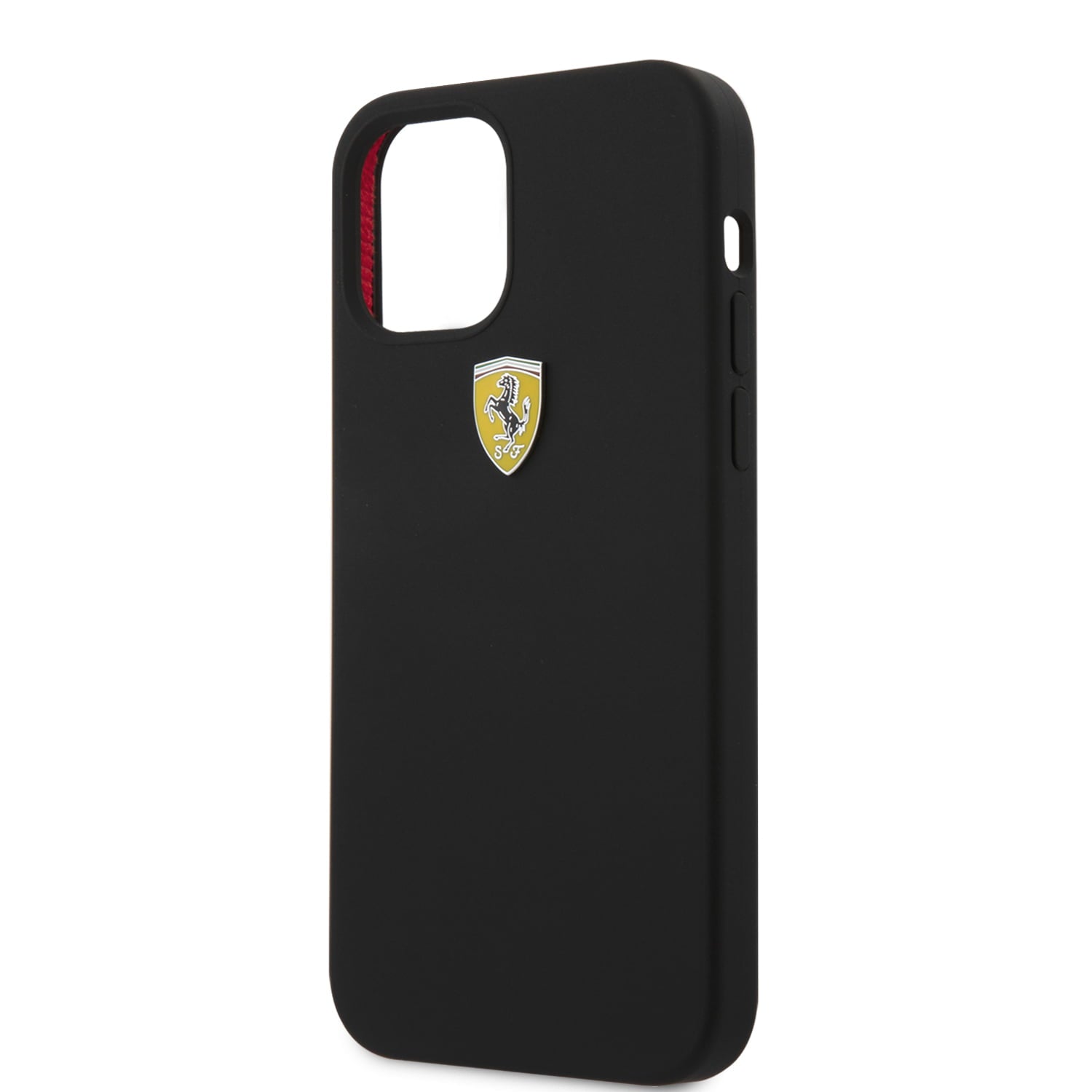 Ferrari "On Track" Liquid Silicone Case Θήκη προστασίας – iPhone 12 / iPhone 12 Pro (Μαύρη/3D Logo)
