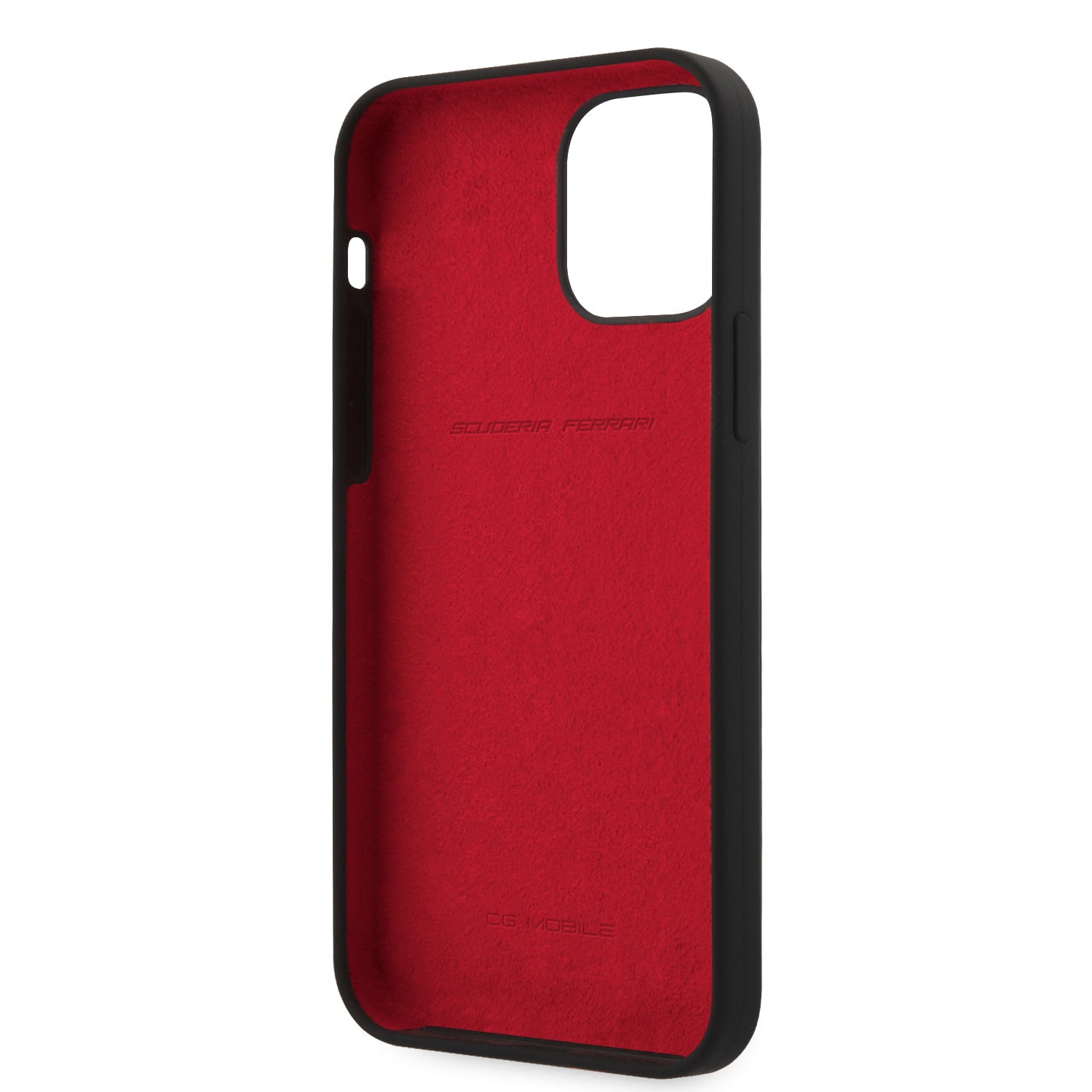Ferrari "On Track" Liquid Silicone Case Θήκη προστασίας – iPhone 12 / iPhone 12 Pro (Μαύρη/3D Logo)