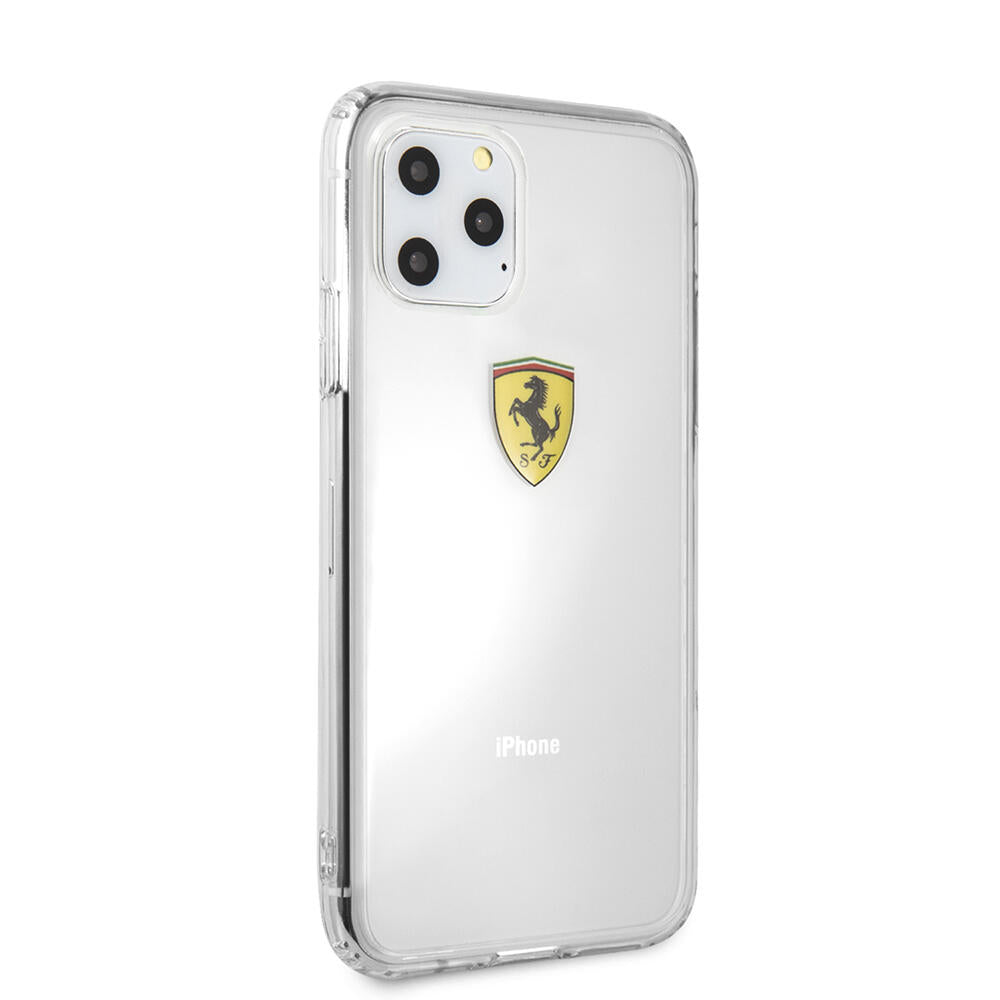 Ferrari Hard Case Clear Shockproof Θήκη προστασίας – iPhone 11 Pro Max (Διάφανη/3D Logo)