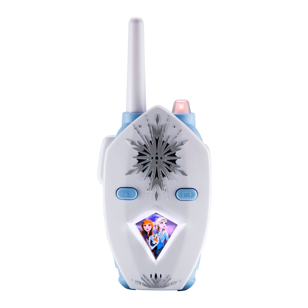 eKids Frozen 2 Walkie Talkies για παιδιά & ενήλικες με ενσωματωμένο μεγάφωνο και εμβέλεια 150 μέτρων (FR-212) (Λευκό/Γαλάζιο)