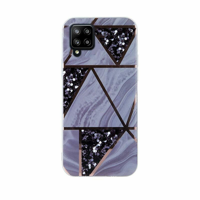 Geometric Marmur Case For Samsung Galaxy A22 4G Graphite – Θήκη για κινητό από το PhoneBazaar.gr