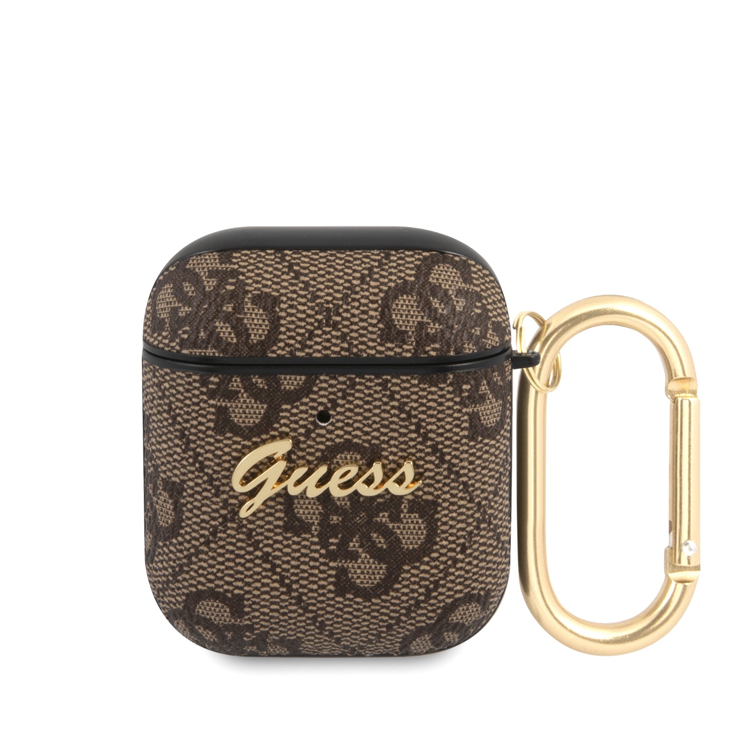 Guess Script Metal Logo Collection Θήκη Προστασίας Από Δερματίνη Για Apple Airpods 1/2 (Καφε) – Θήκη για κινητό από το PhoneBazaar.gr