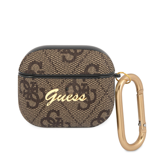 Guess Script Metal Logo Collection Θήκη Προστασίας Από Δερματίνη Για Apple Airpods 3 (Καφε) – Θήκη για κινητό από το PhoneBazaar.gr