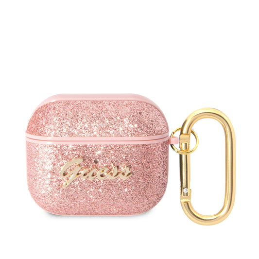 Guess Glitter Flakes Case Θήκη Προστασίας Από Σιλικόνη Για Apple Airpods 3 (Glitter Pink) – Θήκη για κινητό από το PhoneBazaar.gr