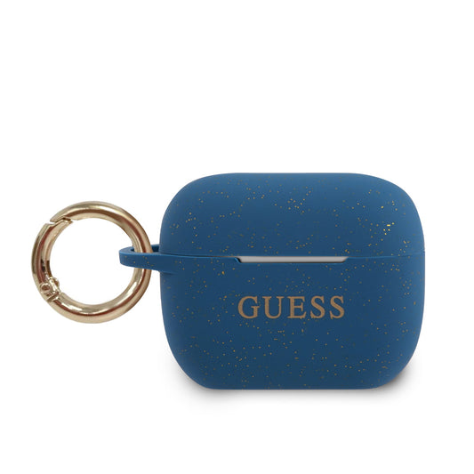 Guess Printed Logo Silicone Case Θήκη Προστασίας Από Σιλικόνη Για Apple Airpods Pro (Blue/Glitter) – Θήκη για κινητό από το PhoneBazaar.gr