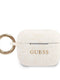 Guess Printed Logo Silicone Case Θήκη Προστασίας Από Σιλικόνη Για Apple Airpods Pro (White/Glitter) – Θήκη για κινητό από το PhoneBazaar.gr
