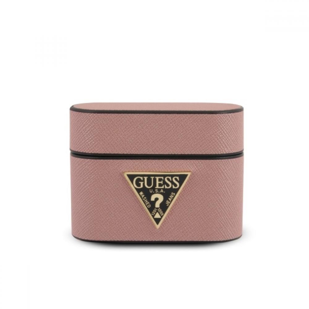 Guess Triangle Logo Pu Leather Case Θήκη Προστασίας Από Μαλακή Δερματίνη Saffiano Για Apple Airpods Pro (Rose Gold – Guacapvsatmlpi) – Θήκη για κινητό από το PhoneBazaar.gr