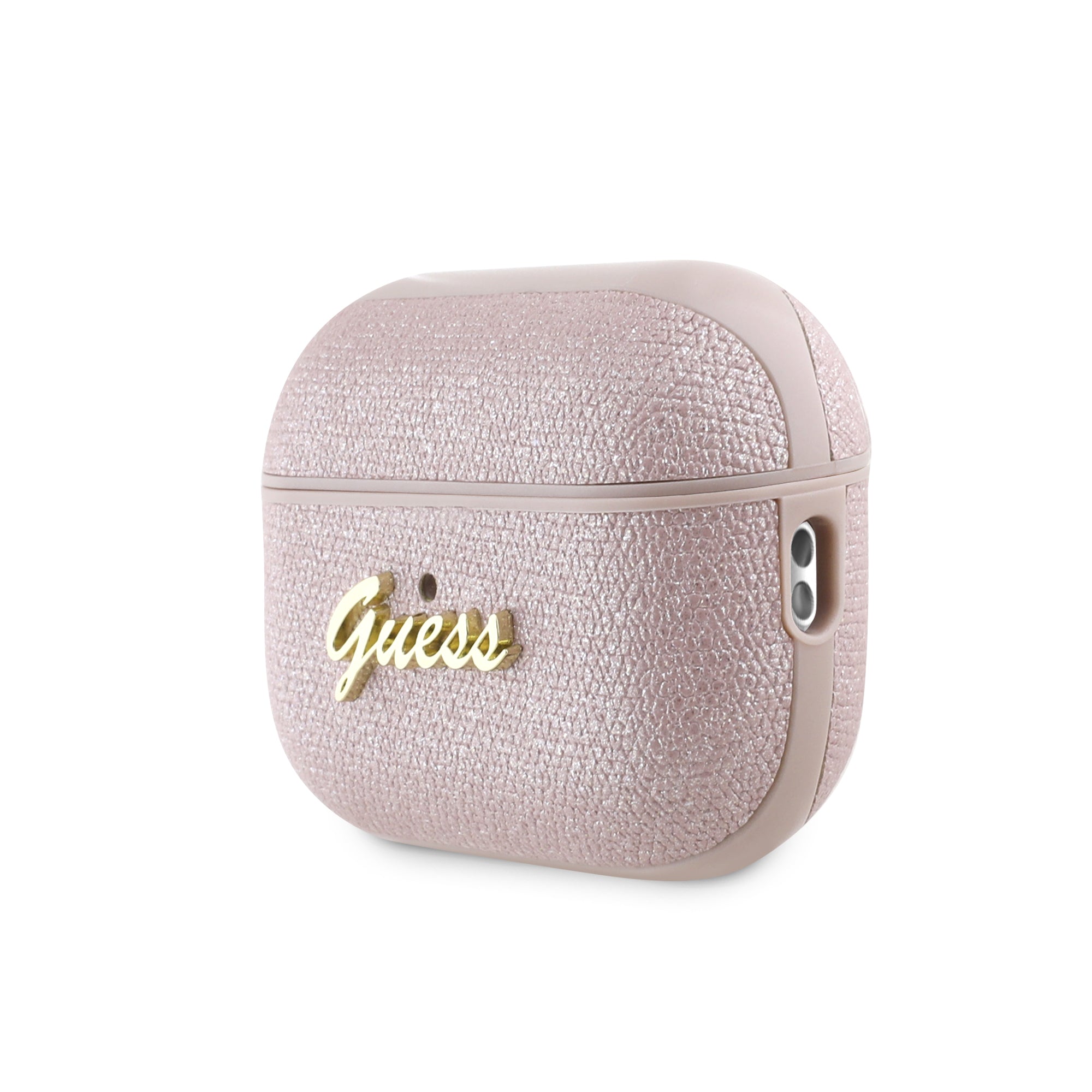 Guess “4G Charm Collection” Θήκη προστασίας απο Σιλικόνη για Apple Airpods Pro 2 με χρυσό κρεμαστό στολίδι σε σχήμα καρδιάς (Ροζ)