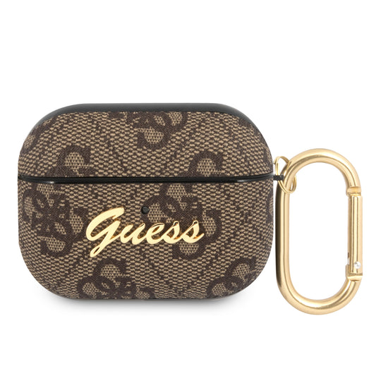 Guess Script Metal Logo Collection Θήκη Προστασίας Από Δερματίνη Για Apple Airpods Pro (Καφε) – Θήκη για κινητό από το PhoneBazaar.gr