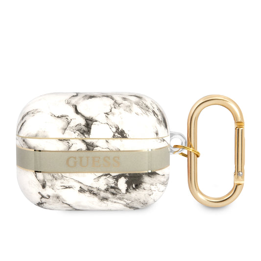 Guess “Marble Collection” Printed Stripe Θήκη Προστασίας Με Όψη Μαρμάρου Για Apple Airpods Pro (Grey) – Θήκη για κινητό από το PhoneBazaar.gr