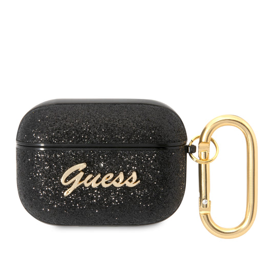 Guess Glitter Flakes Case Θήκη Προστασίας Από Σιλικόνη Για Apple Airpods Pro (Glitter Black) – Θήκη για κινητό από το PhoneBazaar.gr