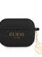 Guess Printed Gold Logo Θήκη Προστασίας Από Σιλικόνη Για Apple Airpods Pro Με Χρυσό Κρεμαστό Στολίδι (Μαύρη) – Θήκη για κινητό από το PhoneBazaar.gr